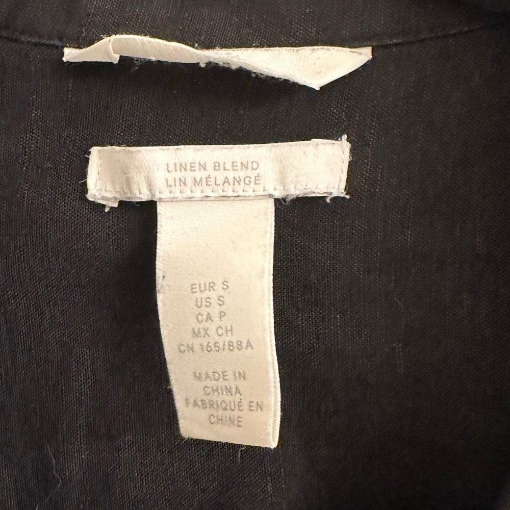 H&M Black Linen Button-Up Shirt, Pants and Shorts Set - Picture 5 of 8